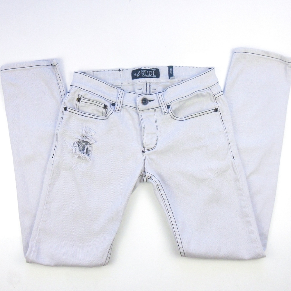 Rude by Hot Topic Men's White Skinny Jeans 32/32